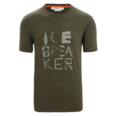 ICEBREAKER Funkčné tričko  pastelovo zelená / tmavozelená Icebreaker Merino