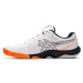 Pánska obuv gel-blade 8 na bedminton squash a indoorové športy bielo-oranžová
