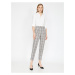 Koton Women's Blue/Grey Check Pants