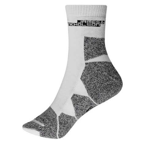 James&amp;Nicholson Unisex športové ponožky JN215 White