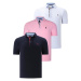 TRIPLE SET T8582 DEWBERRY MENS T-SHIRT-NAVY BLUE-WHITE-PINK