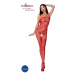 Passion BS076 red - Bodystocking Farba: Červená