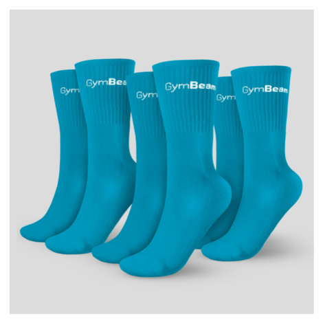 GymBeam Ponožky 3/4 Socks 3Pack Aquamarine  M/LM/L