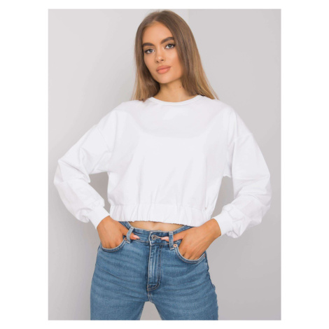 Basic white women's sweatshirt