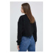 Mikina Calvin Klein Jeans dámska, čierna farba, s potlačou