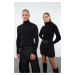 Trendyol Black Couple Basic Turtleneck Knit Sweater