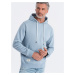 Ombre Men's kangaroo sweatshirt with hood - blue