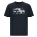 JACK & JONES Tričko 'JCOOutdoor'  námornícka modrá / dymovo modrá / biela