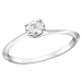 Silver Elegance Oval Engagement Ring