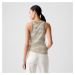 GAP Modal Rib Halter Khaki Stripe