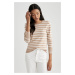 DEFACTO Regular Fit Striped Crew Neck Sweater