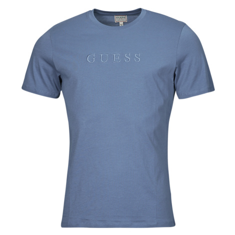 Guess  CLASSIC PIMA  Tričká s krátkym rukávom Modrá