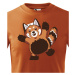 Detské tričko s červenou pandou - darček pre milovníkov zvierat