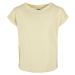 Girls' Organic T-Shirt with Extended Shoulder Soft Yellow