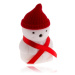 Darčeková krabička na prsteň, snehuliak s červenou čiapkou
