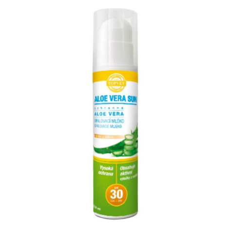 Topvet Aloe vera opaľovacie mlieko SPF 30, 200 ml