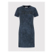 Versace Jeans Couture Každodenné šaty Logo Crinkle 71HAOP13 Sivá Regular Fit