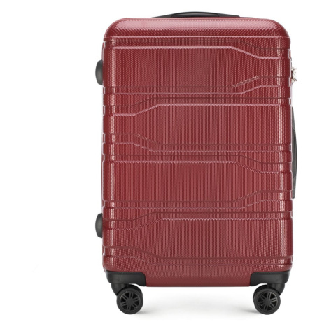 Stredný polykarbonátový kufor s reliéfnym červeným 56-3P-982-31 Wittchen
