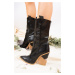 Fox Shoes Black Women's Boots