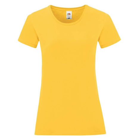 Iconic Yellow Women's T-shirt in combed cotton Fruit of the Loom