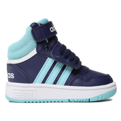 Adidas Sneakersy Hoops Mid Shoes IF5314 Modrá