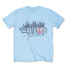John Lennon tričko NYC Skyline Modrá