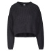 Women's wide oversize sweater black