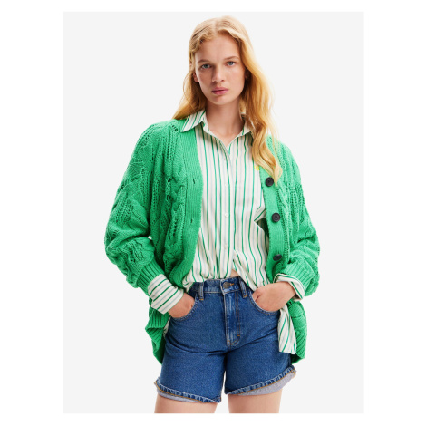 Green women's cardigan Desigual Janis - Women