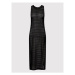 Sisley Plážové šaty 3HTALH009 Čierna Regular Fit