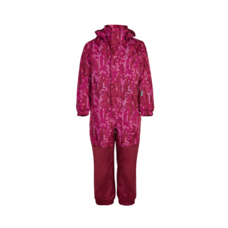 Dievčenský zimný overal COLOR KIDS Coverall AOP, AF 10.000-Beet Red