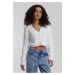 Women's cropped sweater Feather white