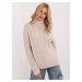 Light beige turtleneck with long sleeves