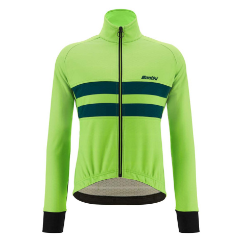 SANTINI Cyklistická zateplená bunda - COLORE HALO - zelená