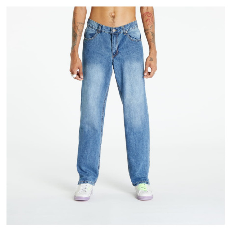Urban Classics Straight Slit Jeans Middeepblue