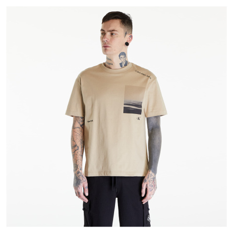 Tričko Calvin Klein Jeans Serenity Back Graphic Beige