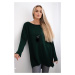 Sweater with necklace dark green