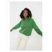 Trendyol Sweatshirt - Green - Regular fit