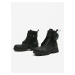 Čierne dámske kožené členkové topánky KARL LAGERFELD Terra Firma