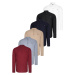 SET OF SIX G783 DEWBERRY JUDGE COLLAR SHIRT-BLACK-WHITE-NAVY-GREY-BEIGE-BURGUNDY