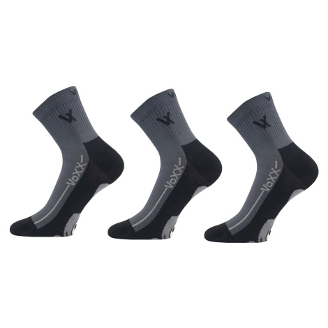 3PACK ponožky VoXX tmavo sivé (Barefootan-darkgrey) M