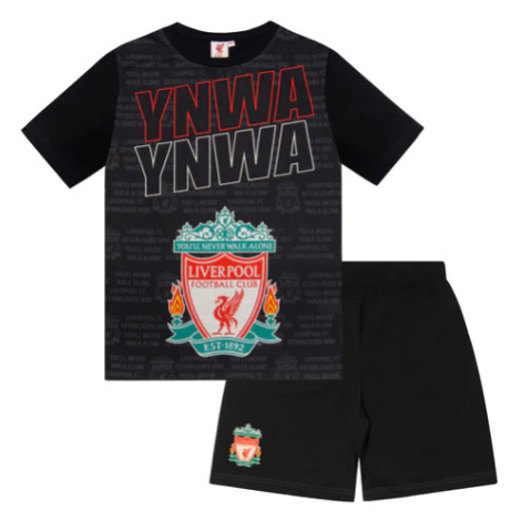 FC Liverpool detské pyžamo Text black