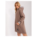 Brown women's sweatshirt dress with insulation