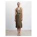 MANGO Letné šaty 'Sausalit'  olivová