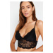 Trendyol Black Lace String Strap Lined Capless Bustier Knitted Bra