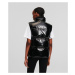 Vesta Karl Lagerfeld Branded Zip Padded Vest Black