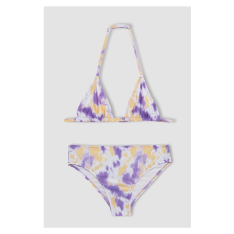 DEFACTO Girl's Tie-dye Patterned Bikini Set