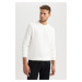 DEFACTO Regular Fit Crew Neck 100% Cotton Basic Plain Sweatshirt