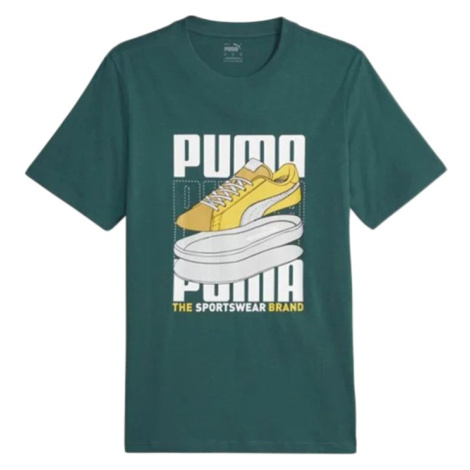 PUMA Pán. tričko Graphics Sneaker Farba: Zelená