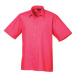 Premier Workwear Pánska košeľa s krátkym rukávom PR202 Hot Pink -ca. Pantone 214c