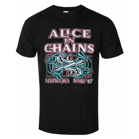 Tričko metal ROCK OFF Alice In Chains Totem Fish Čierna